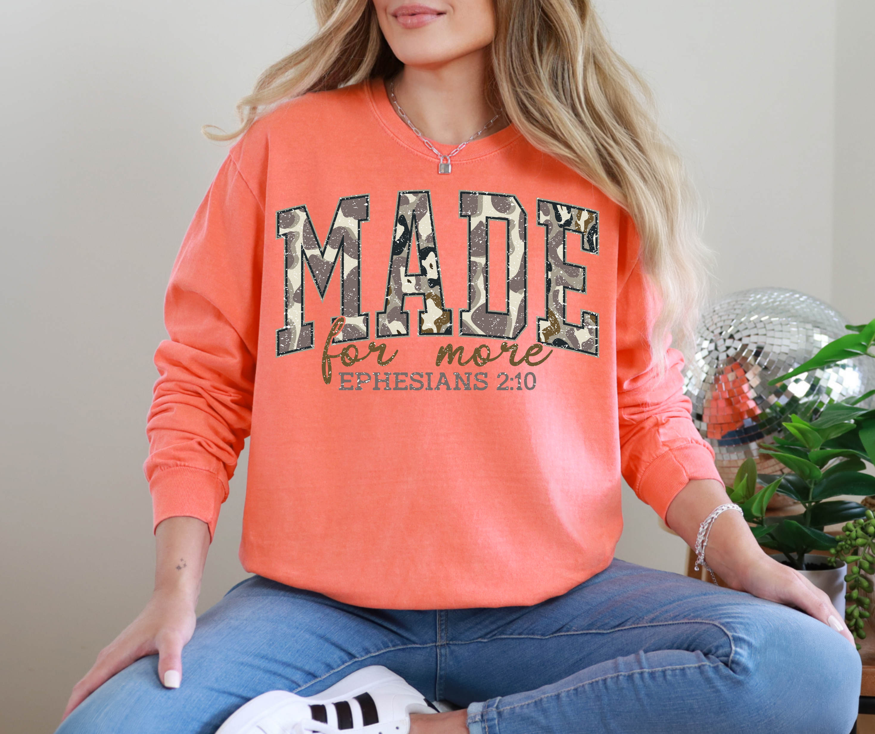 Camo Made For More Long Sleeve Tee