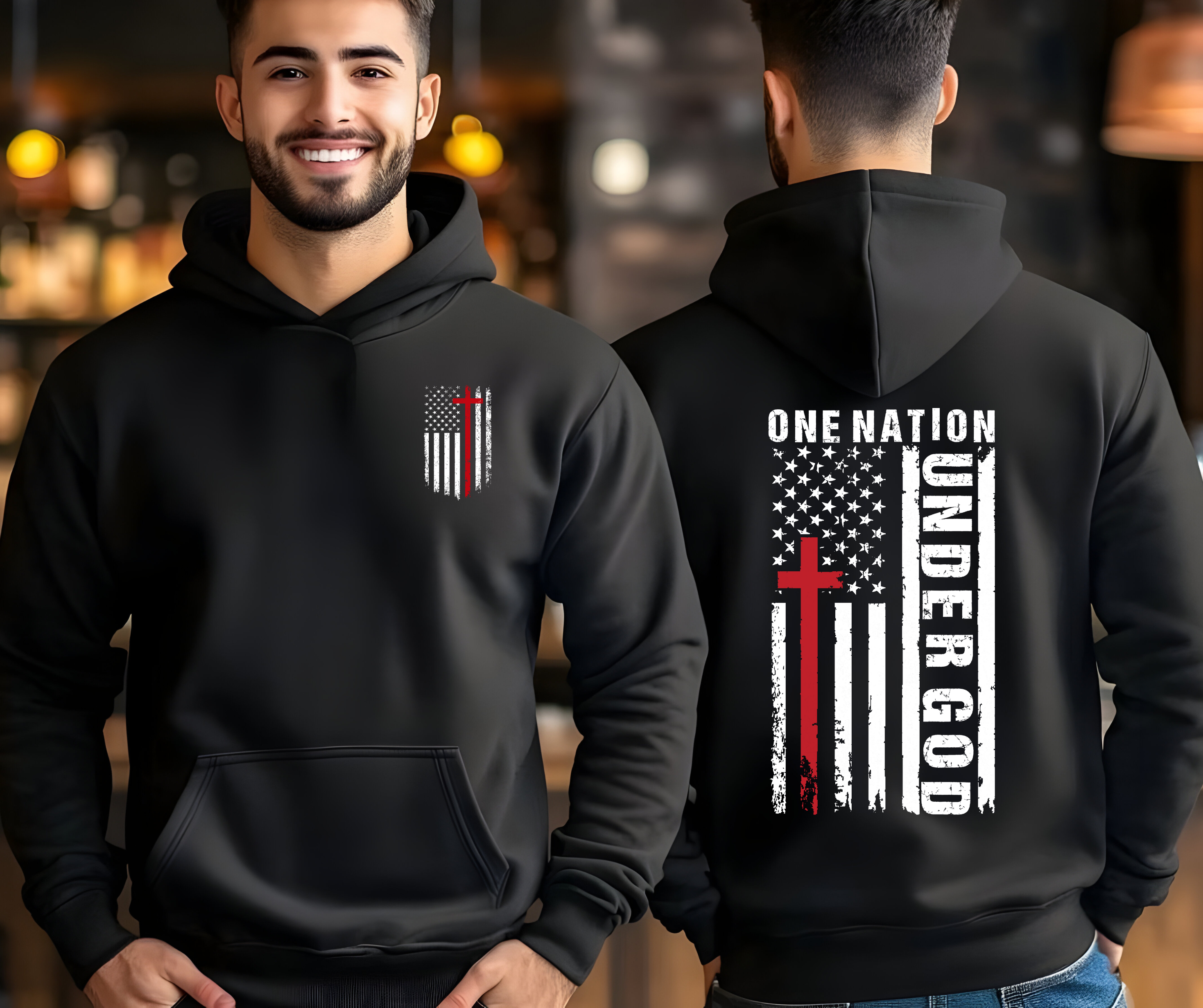 Unisex One Nation Under God Hoodie