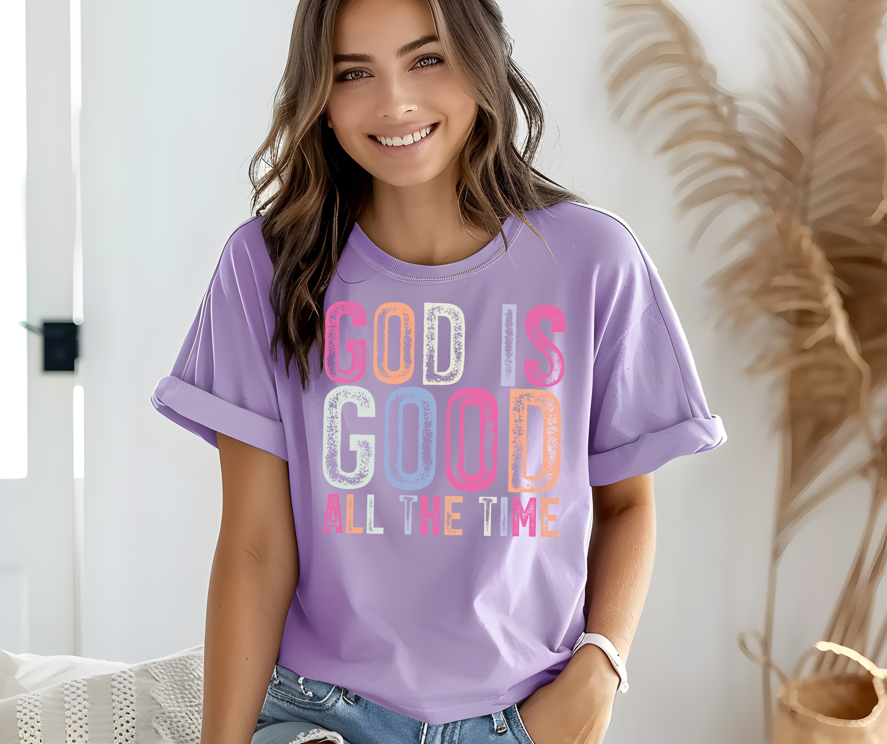 Colorful God Is Good Tee