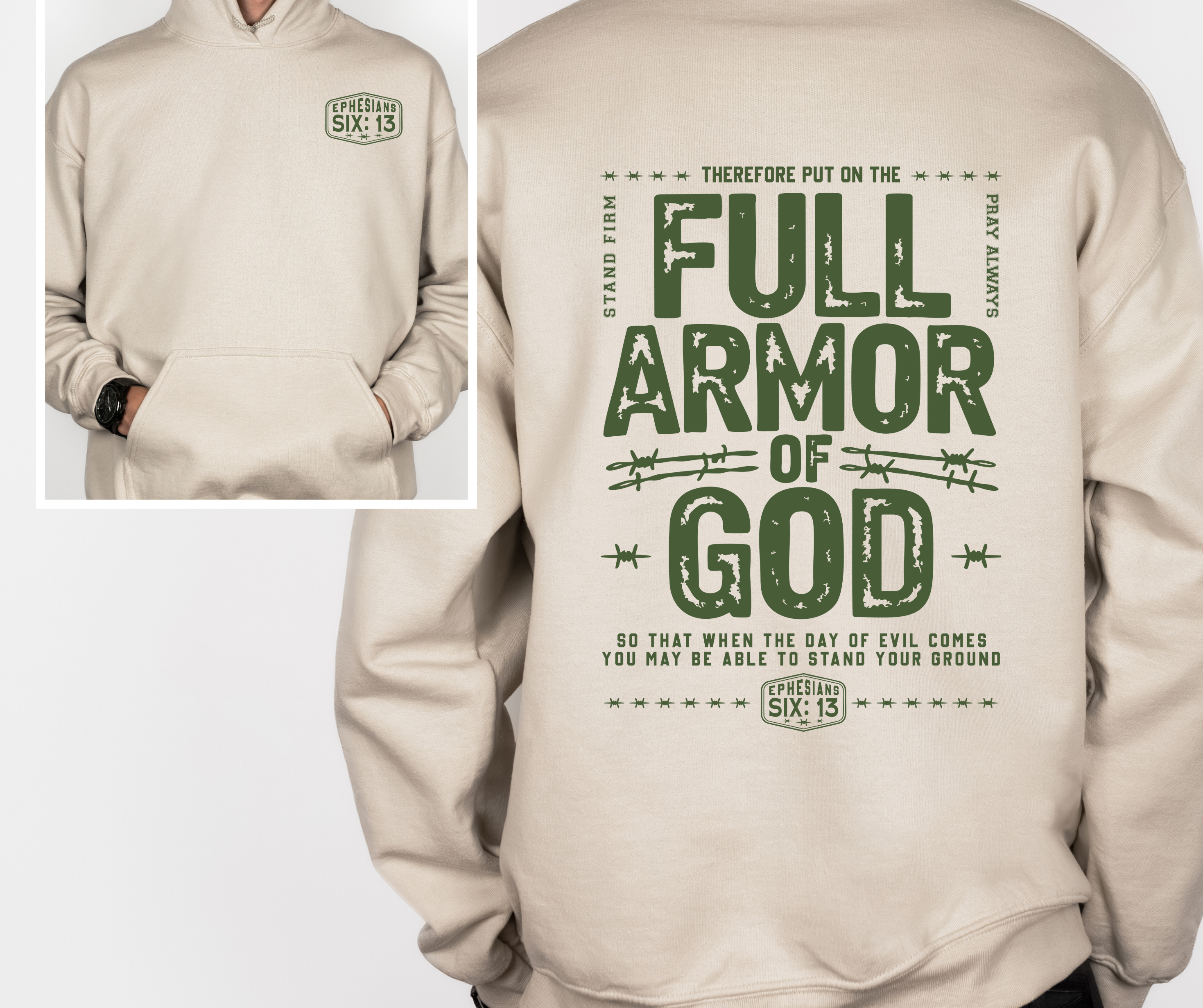 Unisex Sand Full amor of God Hoodie