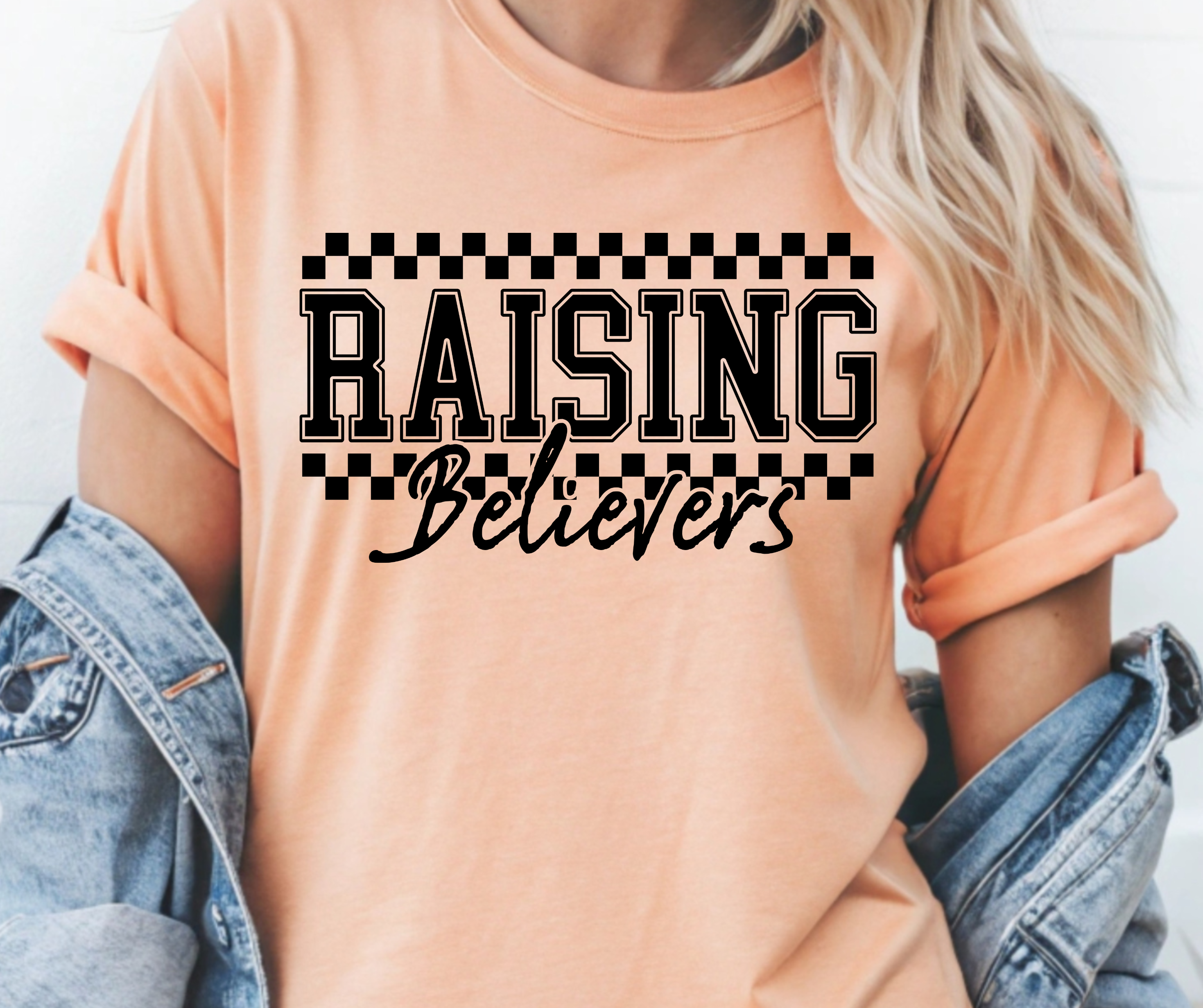 Unisex Raising Believers Peach Tee