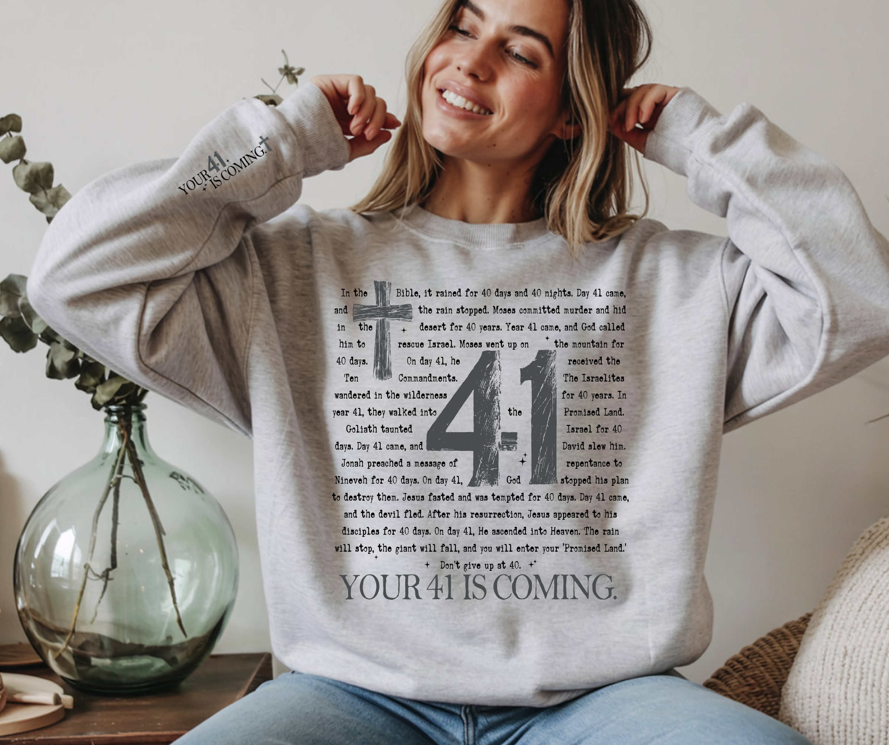 Unisex Your 41 Is Coming Ash Crewneck Sweatshirt